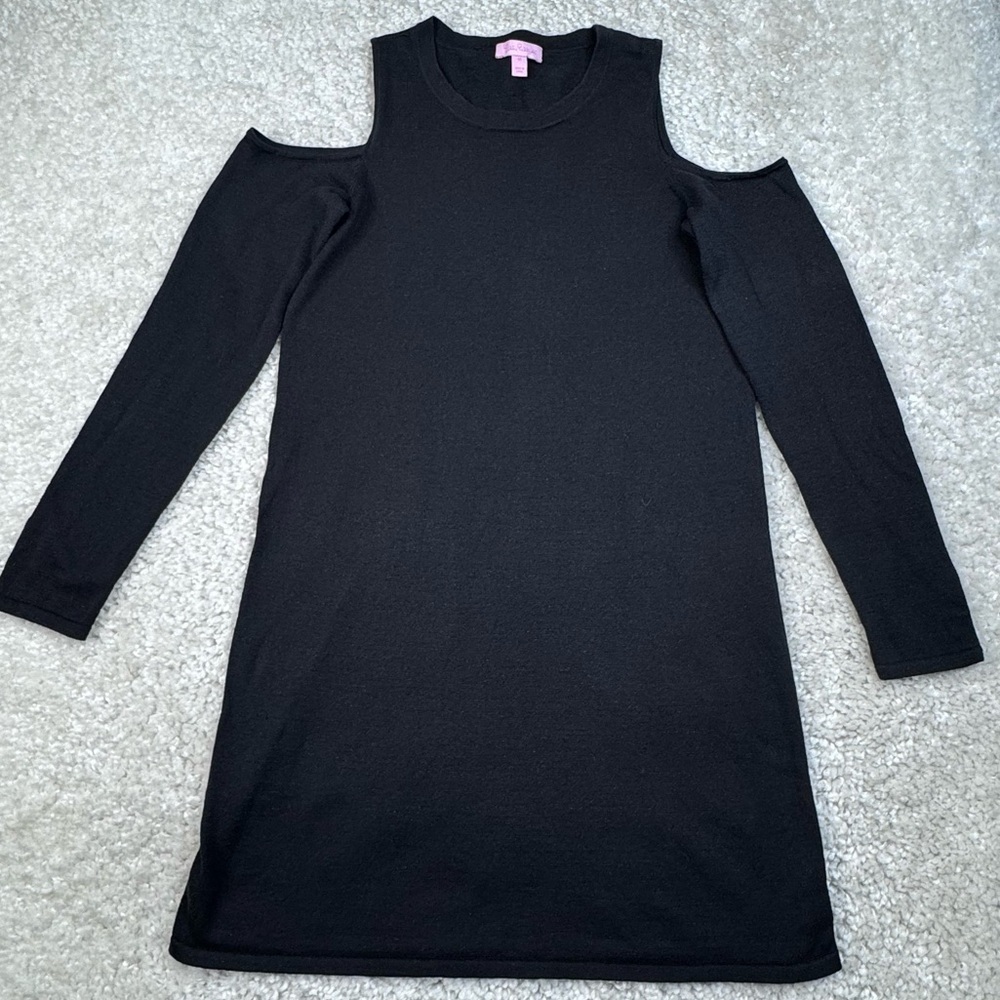 Lilly Pulitzer size M knit cold shoulder sweater dress preppy coastal resort - Picture 2 of 10